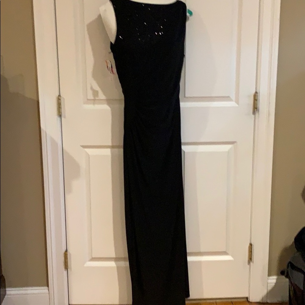 Formal gown w slit. Lace and glitter on chest